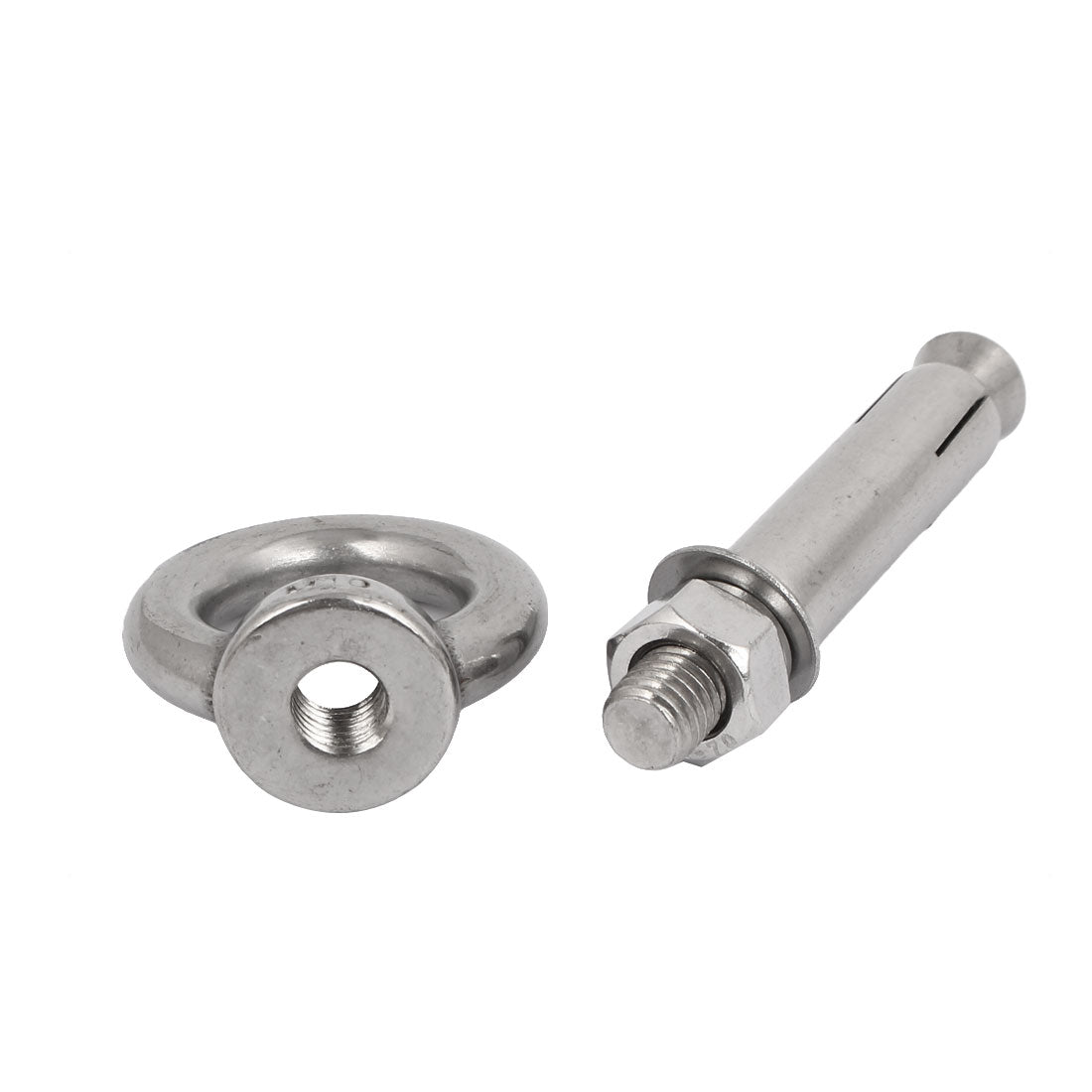 uxcell Uxcell M10x80mm Wall 304 Stainless Steel Expansion Screws Closed Hook Shield Bolts 2pcs