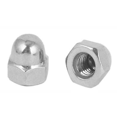 Harfington Uxcell 1/4"-20 304 Stainless Steel Dome Head Cap Hexagon Nuts Silver Tone 20pcs