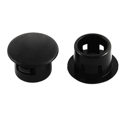 Harfington Uxcell Door Plastic Mounting Locking Hole Plugs Button Cover Black 13mm Dia 12pcs