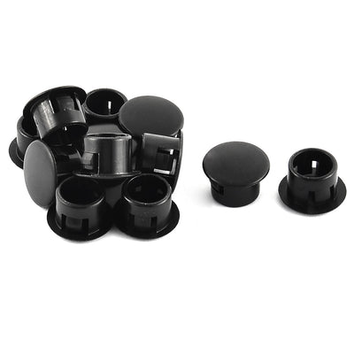 Harfington Uxcell Door Plastic Mounting Locking Hole Plugs Button Cover Black 13mm Dia 12pcs