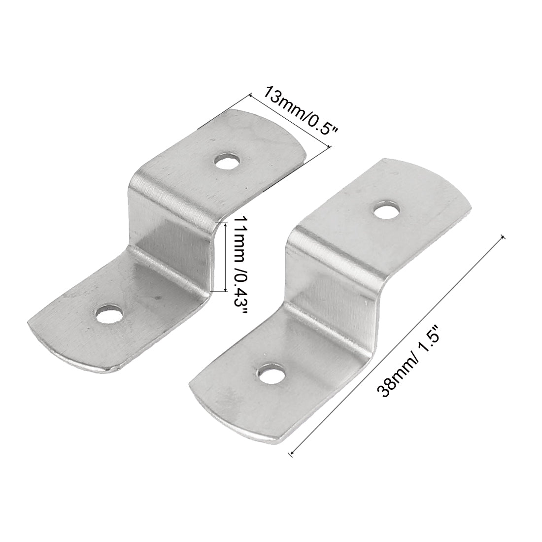 uxcell Uxcell 38mm x 13mm x 11mm Metal Z Shape Picture Frame Braces Brackets Silver Tone 20PCS