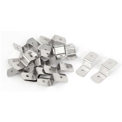 Harfington Uxcell 38mm x 13mm x 11mm Metal Z Shape Picture Frame Braces Brackets Silver Tone 20PCS