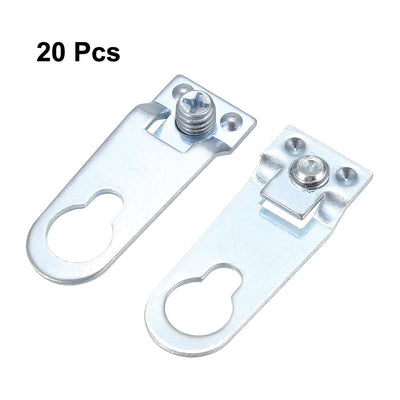 Harfington Uxcell 40mm x 15mm Metal Photo Picture Frame Hanging Brackets Hooks Hangers 20PCS