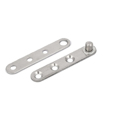 Harfington Uxcell 60mm Length Metal 360 Degree Rotatable Door Pivot Hinges Silver Tone 2 Pcs