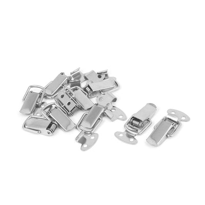 Harfington Uxcell Toolbox Drawer Stainless Steel Spring Toggle Latch Box Hasp 35mmx20mmx13mm 10pcs