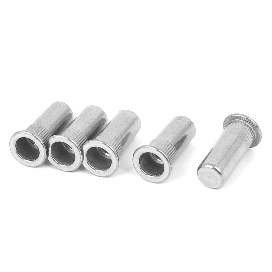 uxcell Uxcell M6x23mm 304 Stainless Steel Straight Knurled Closed End Rivet Nut Fastener 5pcs