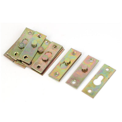 Harfington Uxcell Furniture Bed Rail Hook Plate Bracket Connector Brass Tone 8pcs