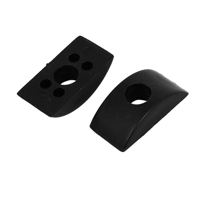 Harfington Uxcell Plastic Half Moon Spacer Connector Hardware Fittings Black 8mm Hole Dia 8pcs