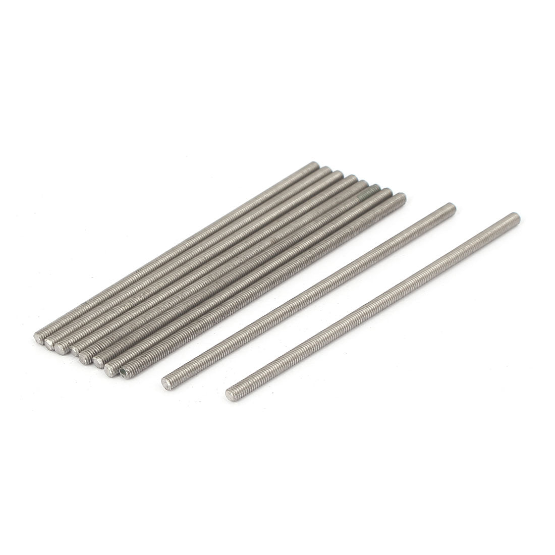 uxcell Uxcell M3 x 80mm 0.5mm Pitch 304 Stainless Steel Fully Threaded Rods Bar Studs 10 Pcs