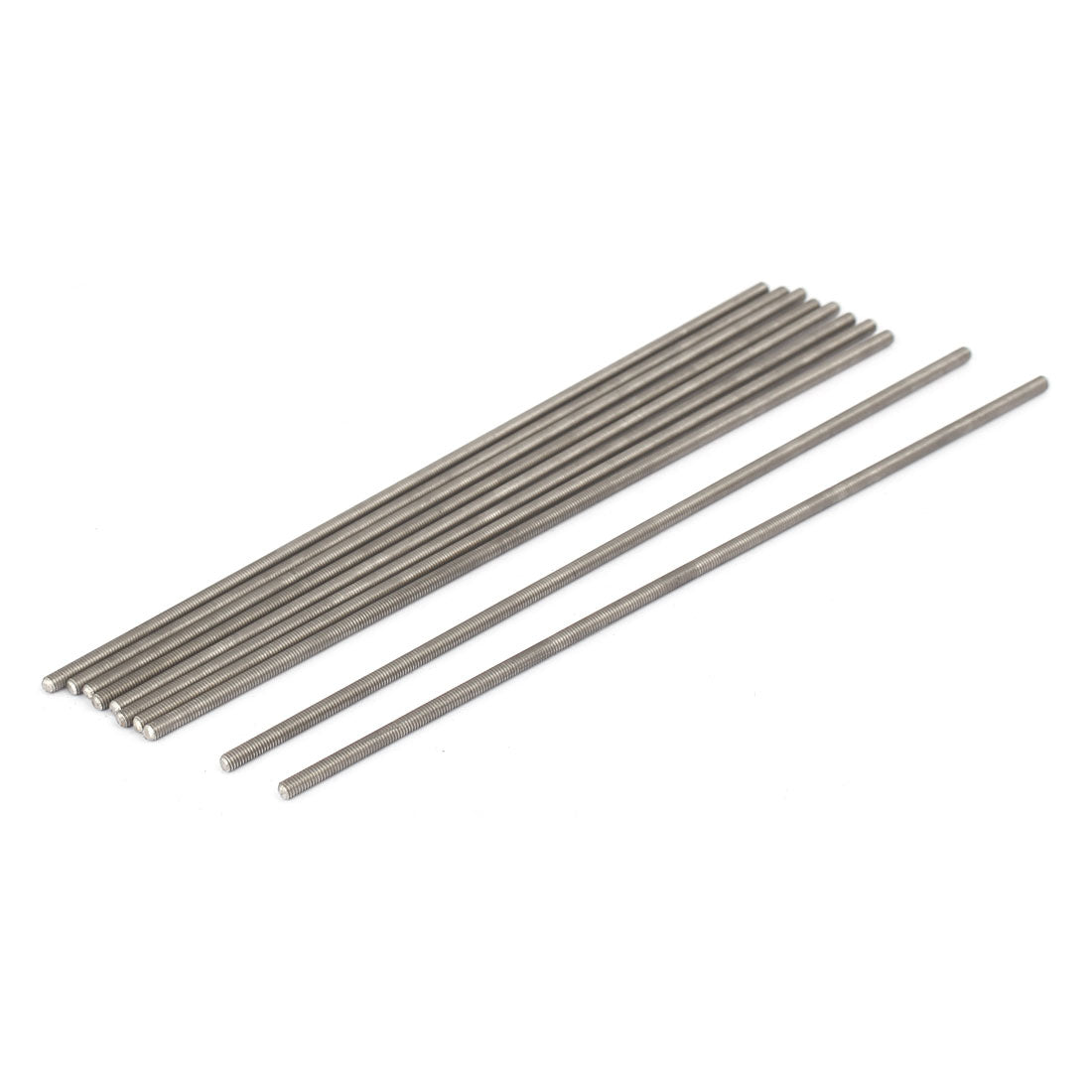 uxcell Uxcell 10Stk. 304 Edelstahl volle Gewindestange Stehbolzen M3 x 160mm 0,5mm Gewindegang de