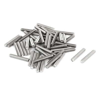 Harfington Uxcell M4 x 25mm 304 Stainless Steel Fully Threaded Rod Bar Studs Hardware 50 Pcs