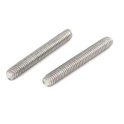 Harfington Uxcell M4 x 30mm 304 Stainless Steel Fully Threaded Rod Bar Studs Silver Tone 50 Pcs