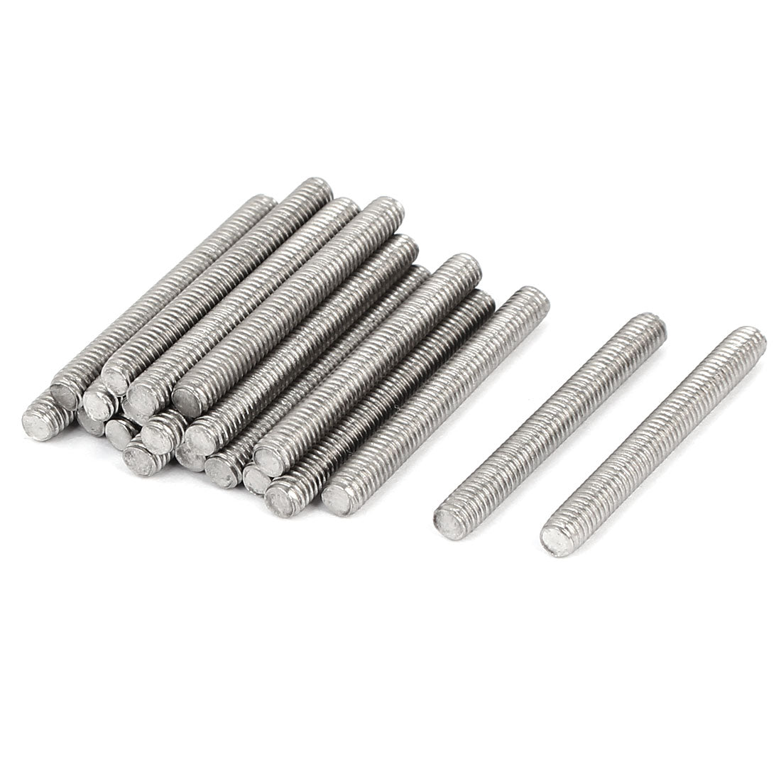 uxcell Uxcell M4 x 35mm 0.7mm Pitch 304 Stainless Steel Fully Threaded Rods Silver Tone 20 Pcs