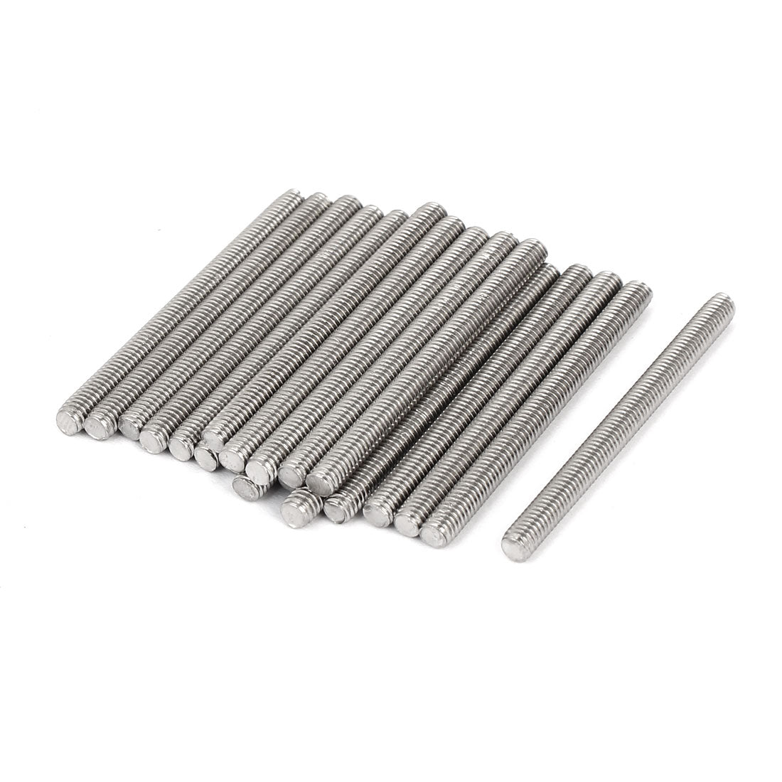 uxcell Uxcell M4 x 50mm 0.7mm Pitch 304 Stainless Steel Fully Threaded Rod Fasteners 20 Pcs