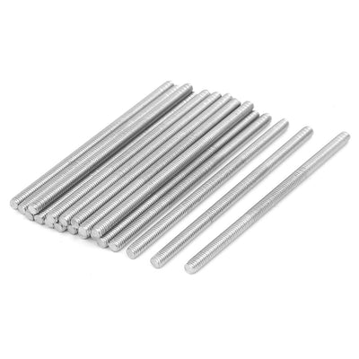 Harfington Uxcell M4 x 80mm 304 Stainless Steel Fully Threaded Rod Bar Studs Silver Tone 20 Pcs