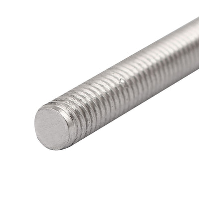 Harfington Uxcell M4 x 120mm 304 Stainless Steel Fully Threaded Rod Bar Studs Silver Tone 5 Pcs