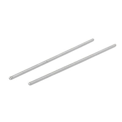 Harfington Uxcell M4 x 130mm 304 Stainless Steel Fully Threaded Rod Bar Studs Hardware 5 Pcs