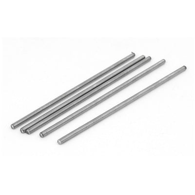 Harfington Uxcell M4 x 130mm 304 Stainless Steel Fully Threaded Rod Bar Studs Hardware 5 Pcs