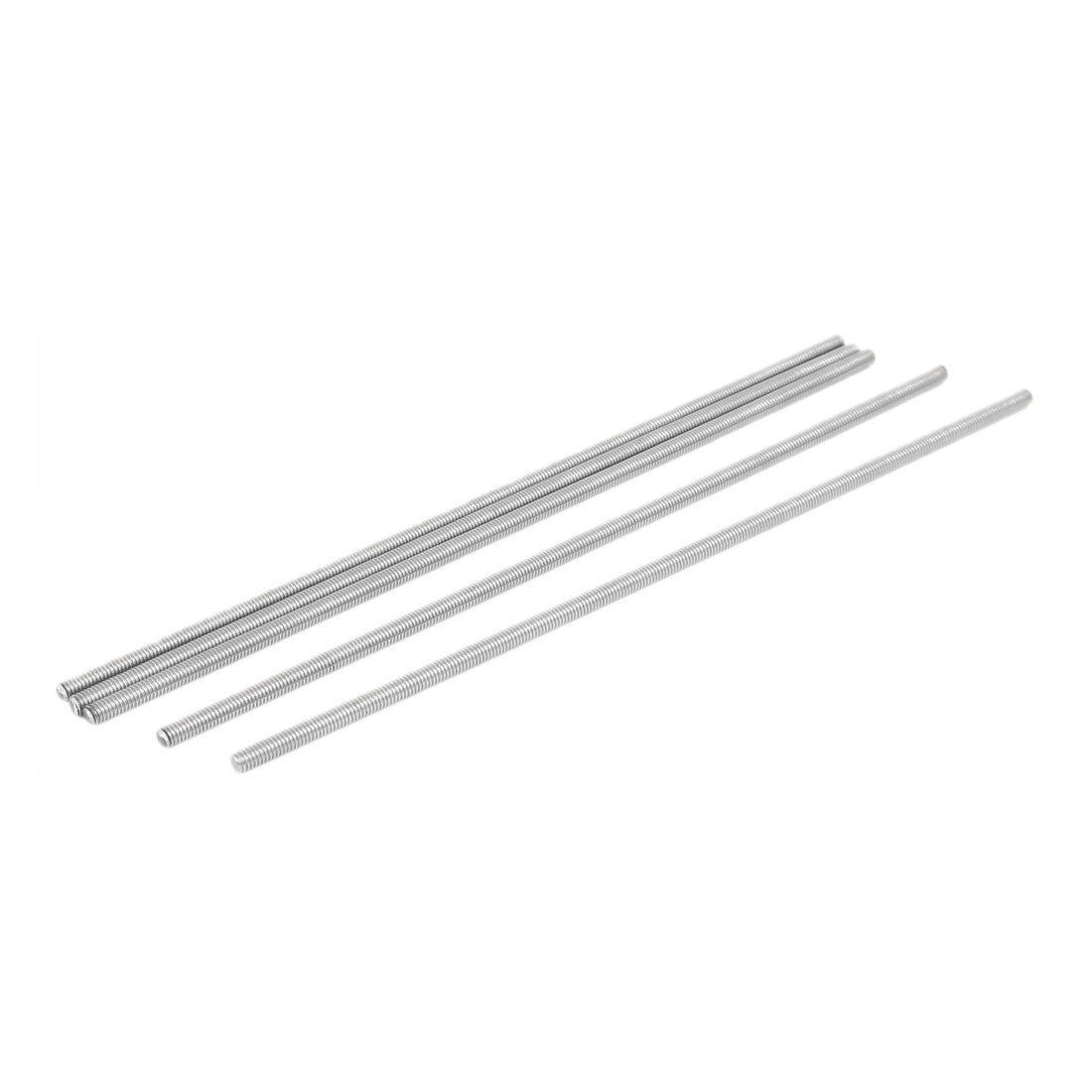 uxcell Uxcell M4 x 180mm 0.7mm Pitch 304 Stainless Steel Fully Threaded Rods Silver Tone 5 Pcs