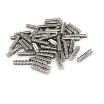 Harfington Uxcell M5 x 20mm 304 Stainless Steel Fully Threaded Rod Bar Studs Silver Tone 50 Pcs