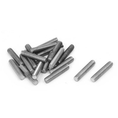 Harfington Uxcell M5 x 25mm 0.8mm Pitch 304 Stainless Steel Fully Threaded Rod Bar Studs 20 Pcs