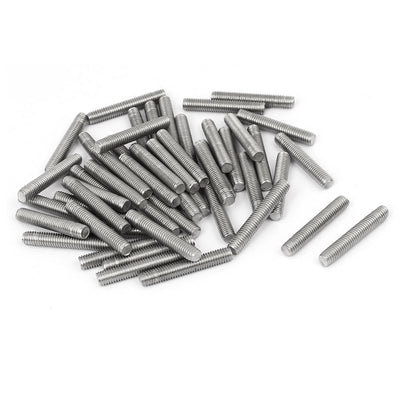 Harfington Uxcell M5 x 30mm 304 Stainless Steel Fully Threaded Rod Bar Studs Hardware 50 Pcs