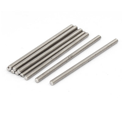 Harfington Uxcell M5 x 100mm 0.8mm Pitch 304 Stainless Steel Fully Threaded Rod Bar Studs 10 Pcs