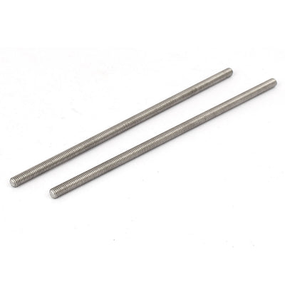 Harfington Uxcell M5 x 140mm 304 Stainless Steel Fully Threaded Rod Bar Studs Fasteners 10 Pcs