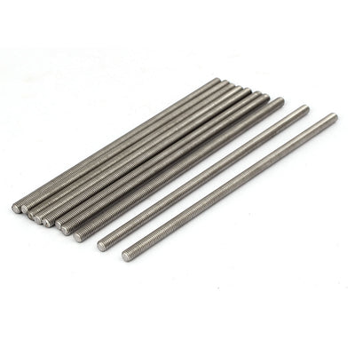 Harfington Uxcell M5 x 140mm 304 Stainless Steel Fully Threaded Rod Bar Studs Fasteners 10 Pcs