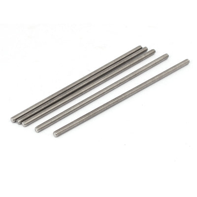 Harfington Uxcell M5 x 150mm 304 Stainless Steel Fully Threaded Rod Bar Studs Hardware 5 Pcs