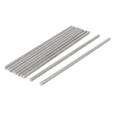 Harfington Uxcell M5 x 150mm 304 Stainless Steel Fully Threaded Rod Bar Studs Hardware 10 Pcs