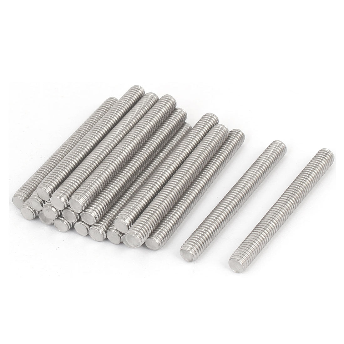 uxcell Uxcell M6 x 55mm 304 Stainless Steel Male Threaded Rod Bar Studs Fasteners 20 Pcs