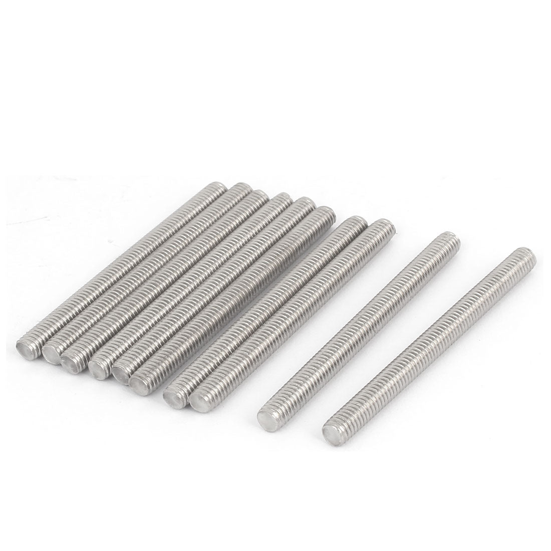 uxcell Uxcell 10stk M6 x 70mm 304 Edelstahl Außengewinde Gewindestange Bar Stab Silber Ton DE de