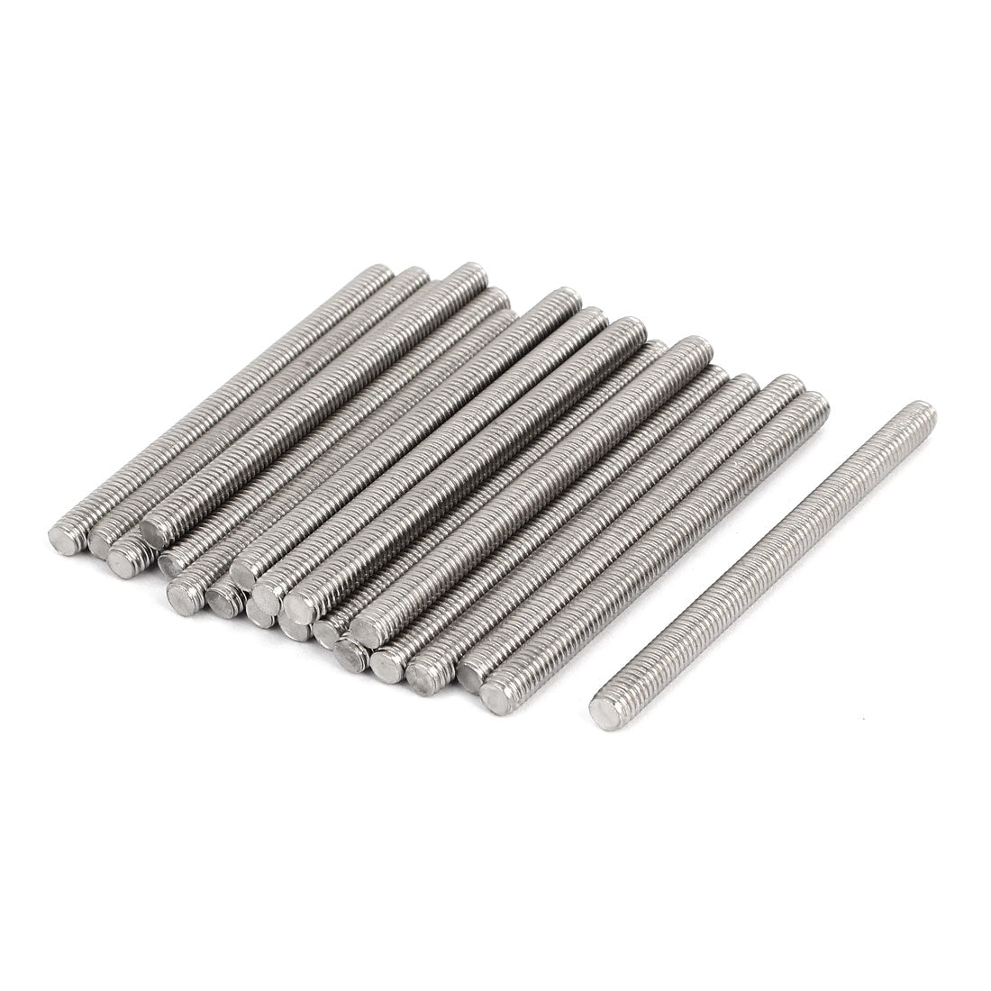 uxcell Uxcell M6 x 80mm 304 Stainless Steel Fully Threaded Rod Bar Studs Hardware 20 Pcs