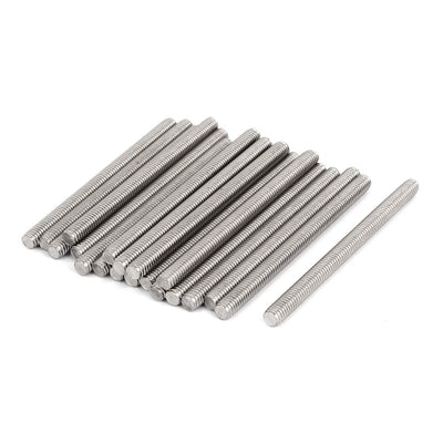 Harfington Uxcell M6 x 80mm 304 Stainless Steel Fully Threaded Rod Bar Studs Hardware 20 Pcs