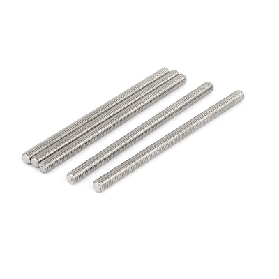 Harfington Uxcell 5stk M6 x 100mm 304 Edelstahl volle Gewindestange Bar Stange Stab Verschluss DE de