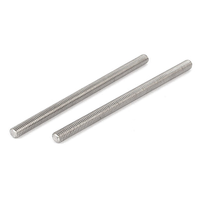 Harfington Uxcell M6 x 100mm 304 Stainless Steel Fully Male Threaded Rod Bar Studs Fastener 10 Pcs