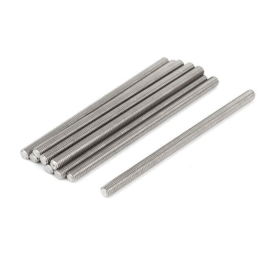 Harfington Uxcell M6 x 110mm 304 Stainless Steel Fully Threaded Rod Bar Studs Fastener 10 Pcs