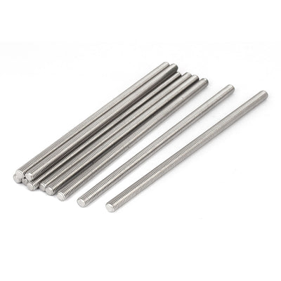 Harfington Uxcell M6 x 140mm 304 Stainless Steel Fully Threaded Rod Bar Studs Fastener 10 Pcs