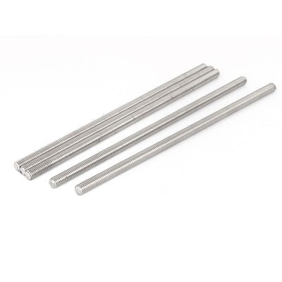 Harfington Uxcell M6 x 160mm 304 Stainless Steel Fully Threaded Rod Bar Studs Hardware 5 Pcs