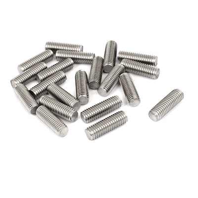 Harfington Uxcell M8 x 25mm 1.25mm Pitch 304 Stainless Steel Fully Threaded Rods Bar Studs 20 Pcs