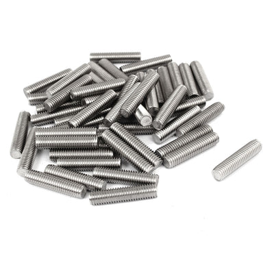 Harfington Uxcell M8 x 35mm 1.25mm Pitch 304 Stainless Steel Fully Threaded Rods Bar Studs 50 Pcs