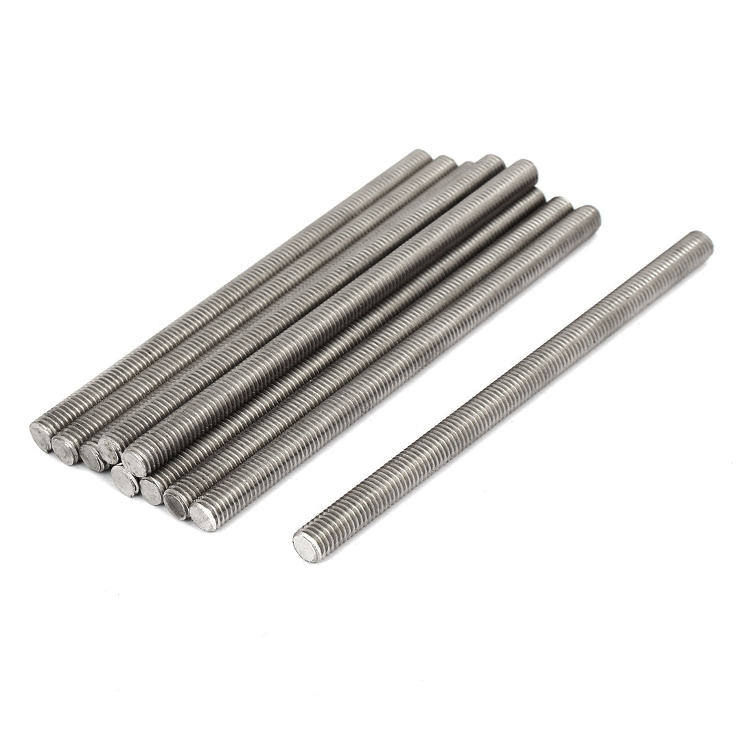 uxcell Uxcell M8 x 140mm 1.25mm Pitch 304 Stainless Steel Fully Threaded Rods Bar Studs 10 Pcs