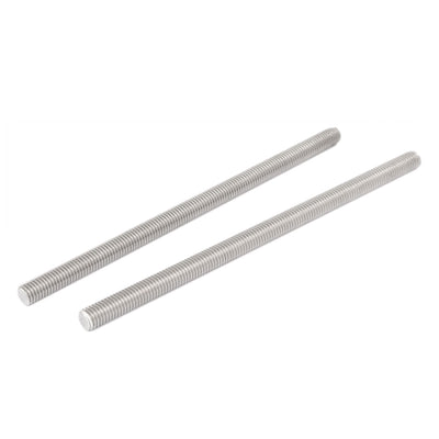 Harfington Uxcell M8 x 160mm 304 Stainless Steel Fully Threaded Rods Fasteners Silver Tone 5 Pcs