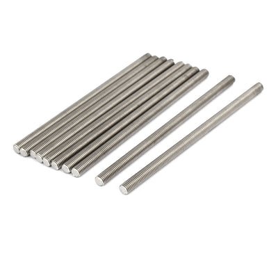 Harfington Uxcell M8 x 160mm 1.25mm Pitch 304 Stainless Steel Fully Threaded Rods Bar Studs 10 Pcs