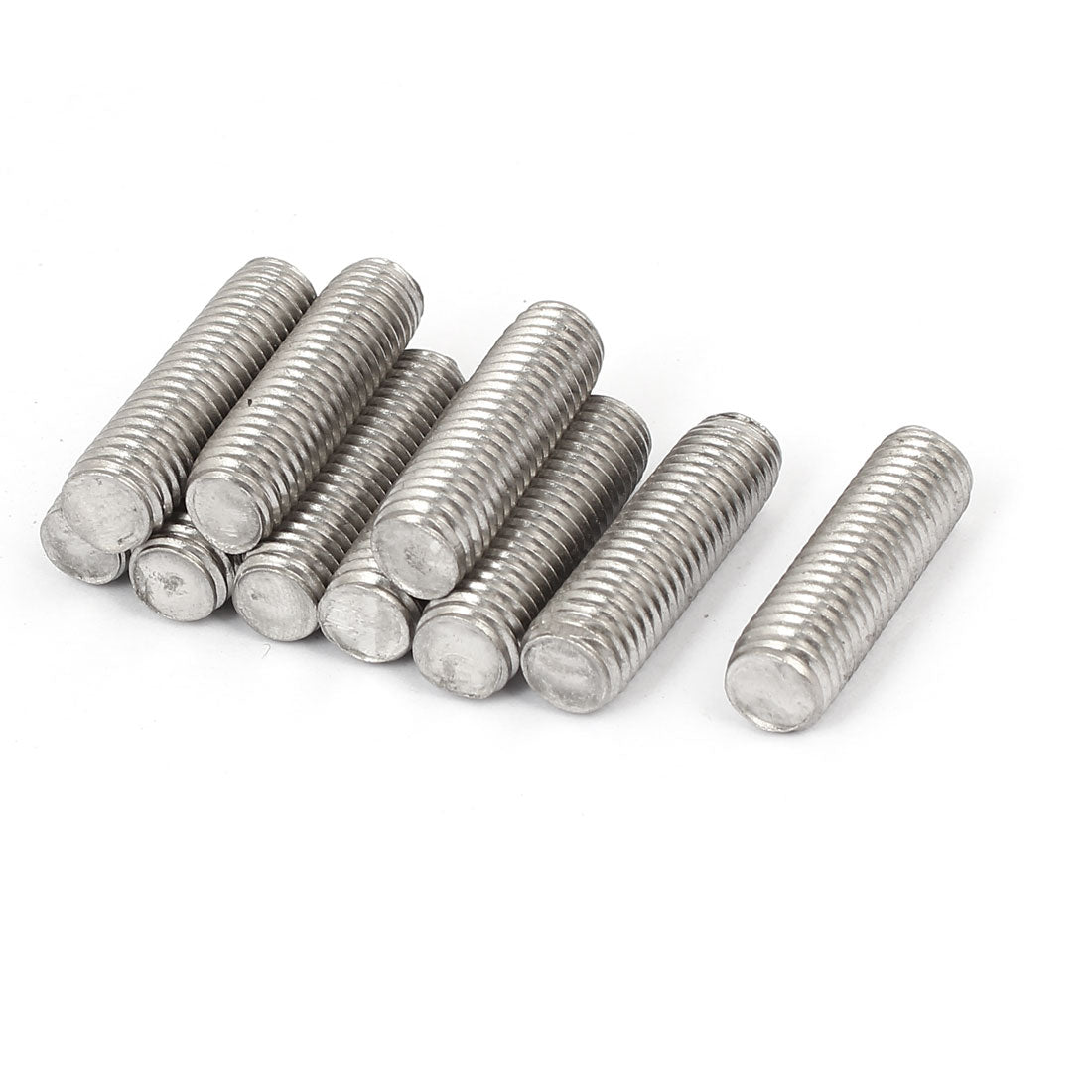 uxcell Uxcell M10 x 35mm 304 Stainless Steel Fully Threaded Rods Fasteners Silver Tone 10 Pcs