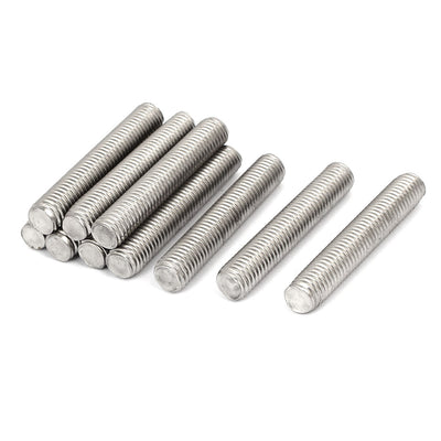 Harfington Uxcell M10 x 60mm 1.5mm Pitch 304 Stainless Steel Fully Threaded Rods Fasteners 10 Pcs