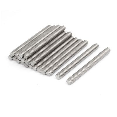 Harfington Uxcell M10 x 100mm 1.5mm Pitch 304 Stainless Steel Fully Threaded Rods Bar Studs 20 Pcs