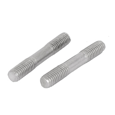 Harfington Uxcell M5x30mm 304 Stainless Steel Double End Thread Tight Adjustable Push Rod Stud 20pcs