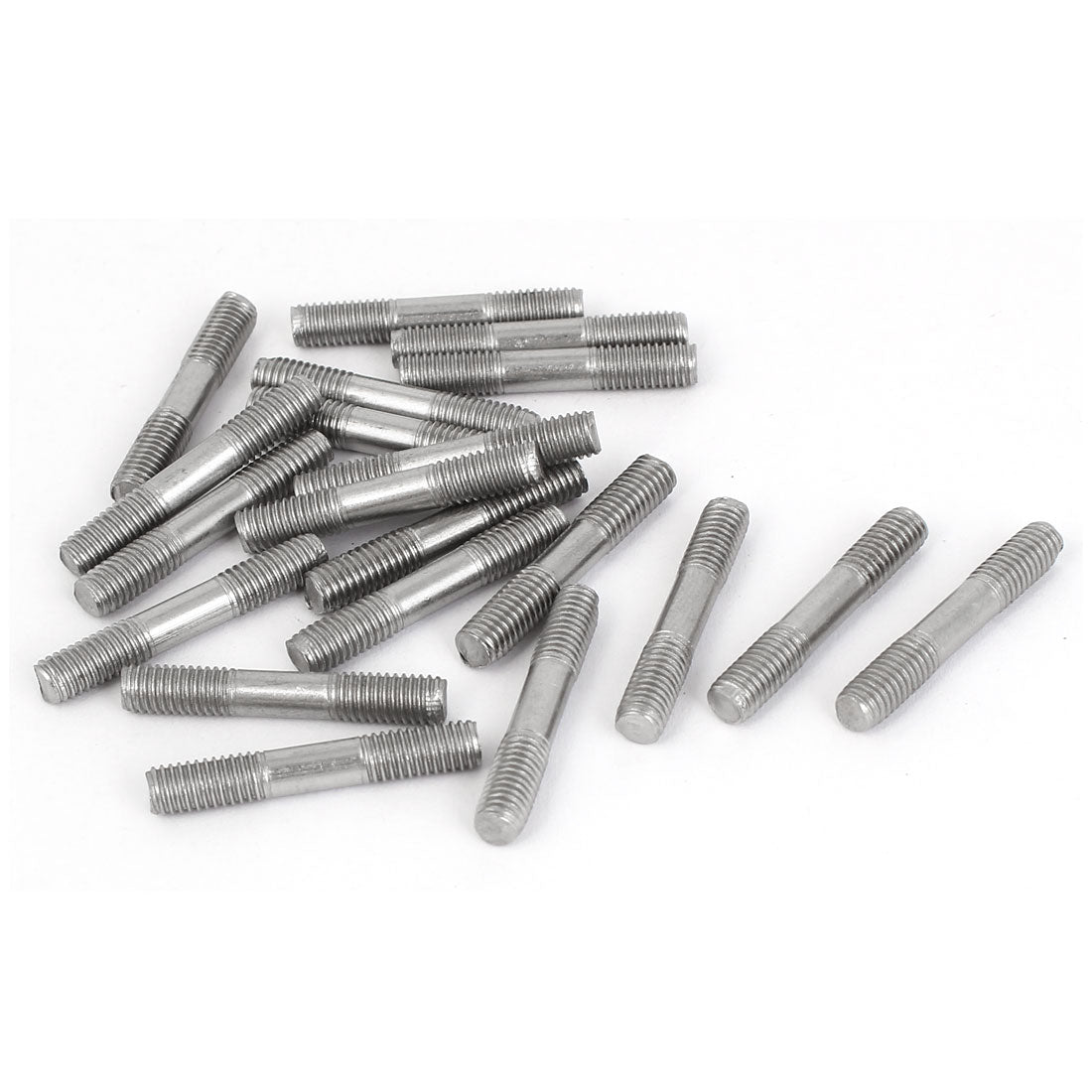 uxcell Uxcell M5x30mm 304 Stainless Steel Double End Thread Tight Adjustable Push Rod Stud 20pcs